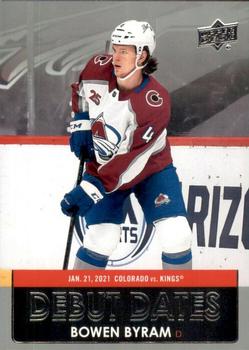 #DD-13 Bowen Byram - Colorado Avalanche - 2021-22 Upper Deck - Debut Dates Hockey