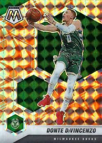 #13 Donte DiVincenzo - Milwaukee Bucks - 2020-21 Panini Mosaic - Mosaic Reactive Orange Basketball