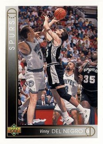 #140 Vinny Del Negro - San Antonio Spurs - 1993-94 Upper Deck Basketball