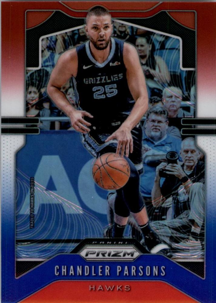 #140 Chandler Parsons - Atlanta Hawks - 2019-20 Panini Prizm - Prizms Red White and Blue Basketball