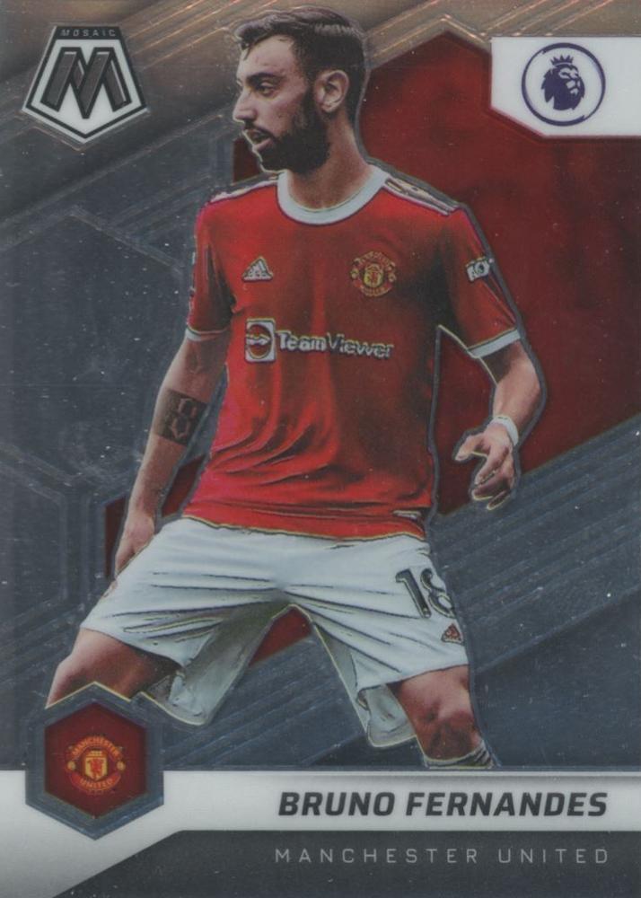 #141 Bruno Fernandes - Manchester United - 2021-22 Panini Mosaic Premier League Soccer