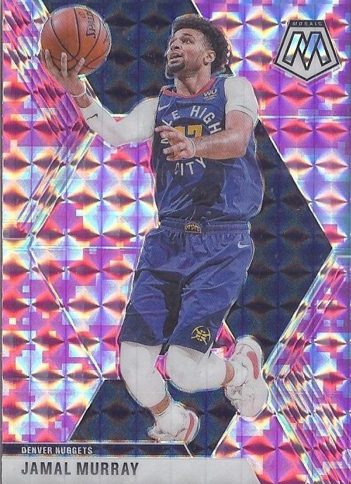 #141 Jamal Murray - Denver Nuggets - 2019-20 Panini Mosaic - Camo Pink Basketball