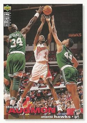 #141 Stacey Augmon - Atlanta Hawks - 1995-96 Collector's Choice Basketball