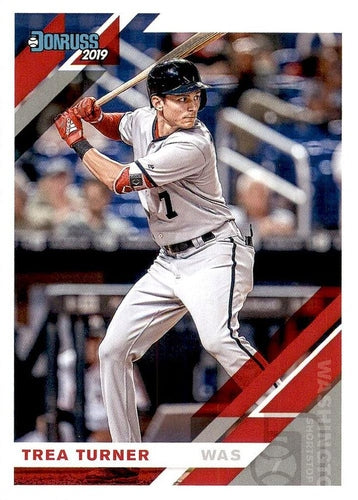 #141 Trea Turner - Washington Nationals - 2019 Donruss Baseball