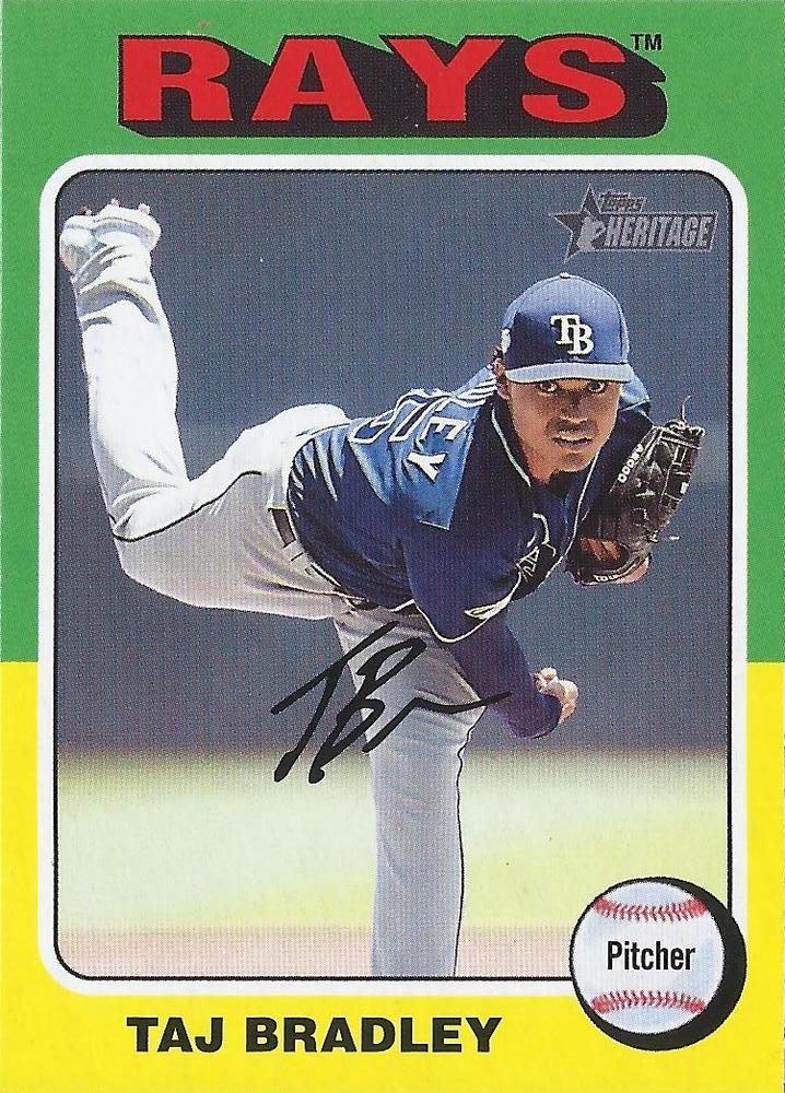 #141 Taj Bradley - Tampa Bay Rays - 2024 Topps Heritage Baseball