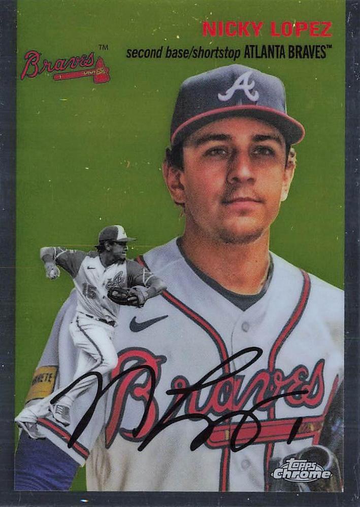 #141 Nicky Lopez - Atlanta Braves - 2023 Topps Chrome Platinum Anniversary Baseball