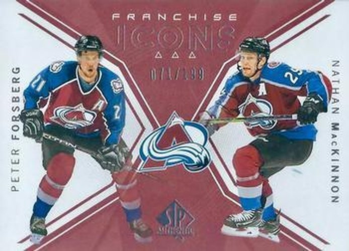 #142 Peter Forsberg / Nathan MacKinnon - Colorado Avalanche - 2018-19 SP Authentic Hockey