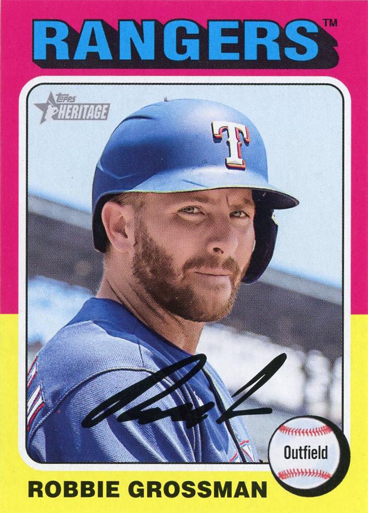 #142 Robbie Grossman - Texas Rangers - 2024 Topps Heritage Baseball