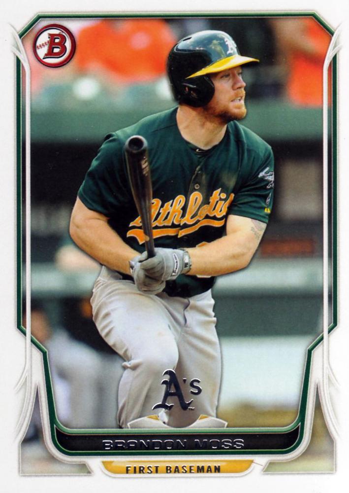 #142 Brandon Moss - Oakland Athletics - 2014 Bowman Baseball