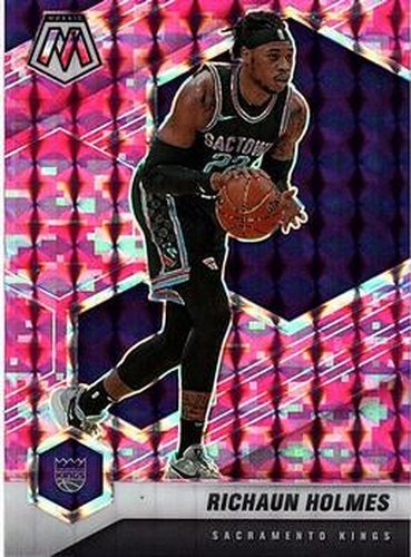 #142 Richaun Holmes - Sacramento Kings - 2020-21 Panini Mosaic - Mosaic Camo Pink Basketball