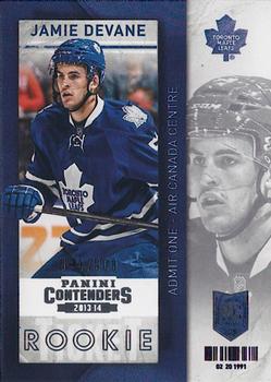 #142 Jamie Devane - Toronto Maple Leafs - 2013-14 Panini Contenders Hockey