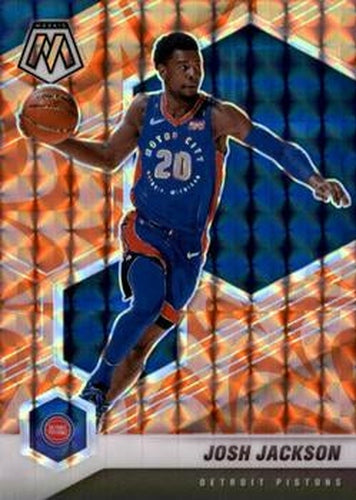 #143 Josh Jackson - Detroit Pistons - 2020-21 Panini Mosaic - Mosaic Reactive Orange Basketball