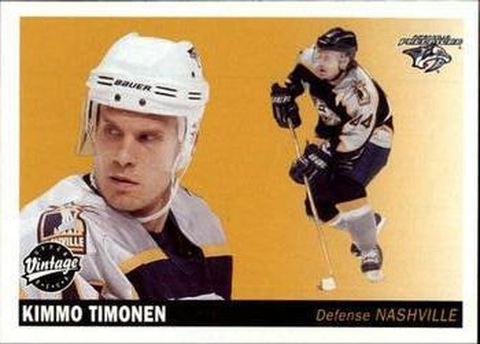 #143 Kimmo Timonen - Nashville Predators - 2002-03 Upper Deck Vintage Hockey