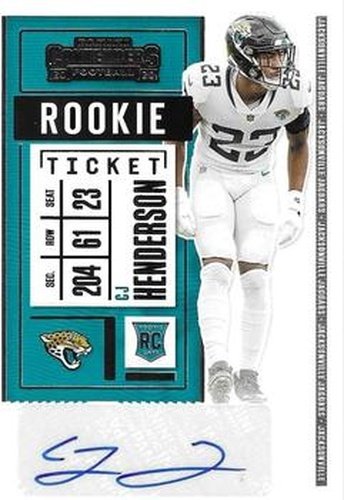 #144 CJ Henderson - Jacksonville Jaguars - 2020 Panini Contenders Football