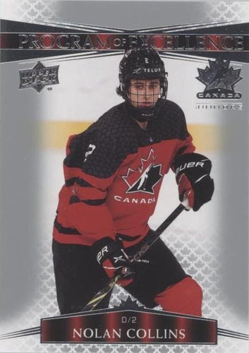 #144 Nolan Collins - Canada - 2022-23 Upper Deck Team Canada Juniors Hockey