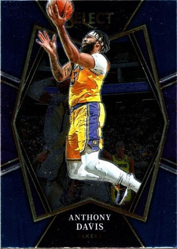 #144 Anthony Davis - Los Angeles Lakers - 2021-22 Panini Select - Blue Basketball
