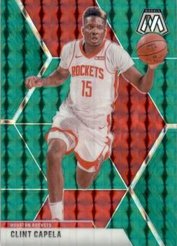 #144 Clint Capela - Houston Rockets - 2019-20 Panini Mosaic - Green Prizm Basketball