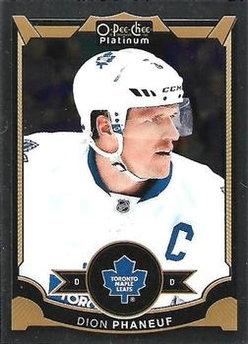 #144 Dion Phaneuf - Toronto Maple Leafs - 2015-16 O-Pee-Chee Platinum Hockey