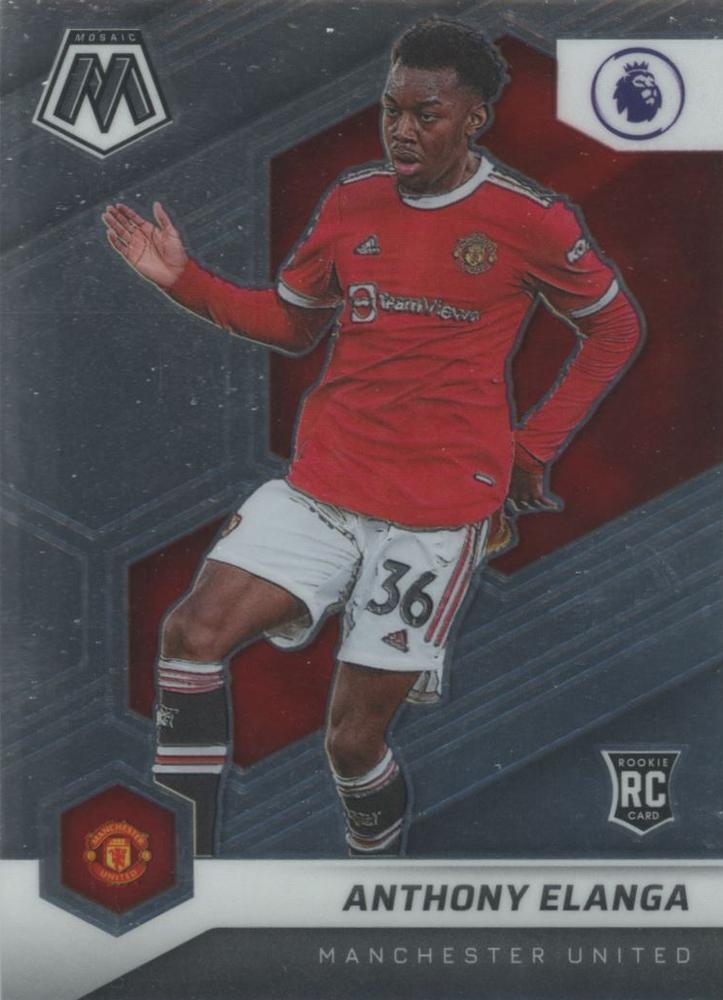 #145 Anthony Elanga - Manchester United - 2021-22 Panini Mosaic Premier League Soccer