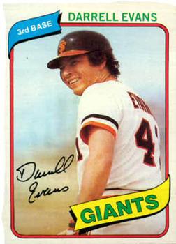 #145 Darrell Evans - San Francisco Giants - 1980 Topps Baseball