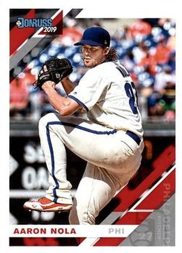 #145b Aaron Nola - Philadelphia Phillies - 2019 Donruss Baseball