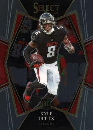#146 Kyle Pitts - Atlanta Falcons - 2021 Panini Select - Black and Gold Prizm Die Cut Football