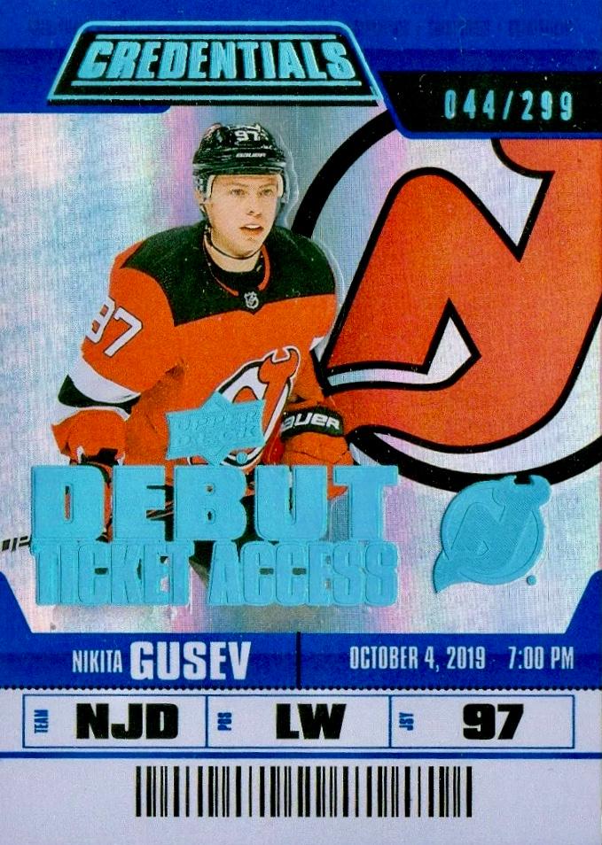 #147 Nikita Gusev - New Jersey Devils - 2019-20 Upper Deck Credentials Hockey