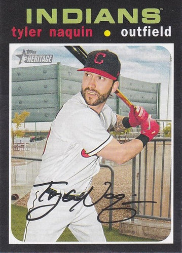 #147 Tyler Naquin - Cleveland Indians - 2020 Topps Heritage Baseball