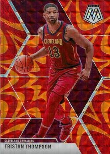 #147 Tristan Thompson - Cleveland Cavaliers - 2019-20 Panini Mosaic - Reactive Orange Basketball
