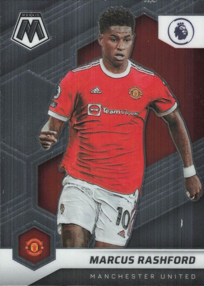 #147 Marcus Rashford - Manchester United - 2021-22 Panini Mosaic Premier League Soccer