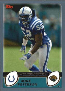 #147 Mike Peterson - Jacksonville Jaguars - 2003 Topps Football