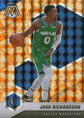 #148 Josh Richardson - Dallas Mavericks - 2020-21 Panini Mosaic - Mosaic Reactive Orange Basketball