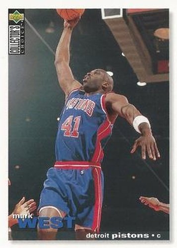 #148 Mark West - Detroit Pistons - 1995-96 Collector's Choice Basketball
