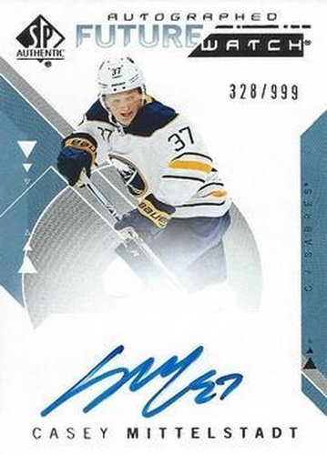 #148 Casey Mittelstadt - Buffalo Sabres - 2018-19 SP Authentic Hockey