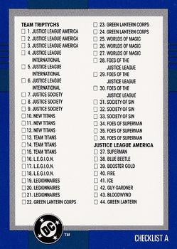 #149 Checklist A - 1993 SkyBox DC Cosmic Teams