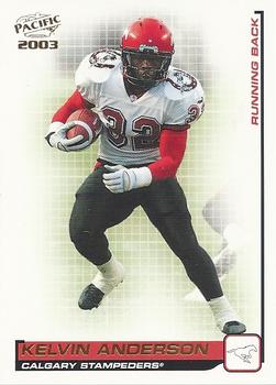 #14 Kelvin Anderson - Calgary Stampeders - 2003 Pacific CFL Football