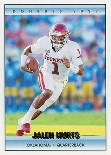 #14 Jalen Hurts - Oklahoma Sooners - 2022 Panini Chronicles Draft Picks - Donruss Retro Football