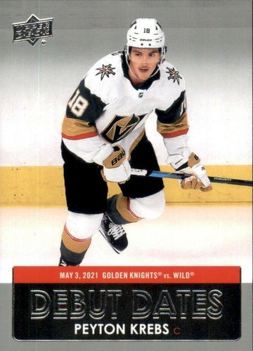 #DD-14 Peyton Krebs - Vegas Golden Knights - 2021-22 Upper Deck - Debut Dates Hockey