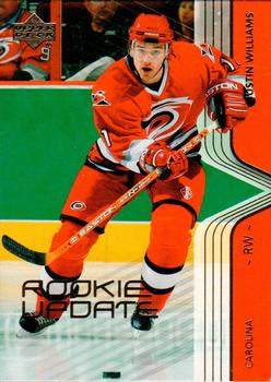 #14 Justin Williams - Carolina Hurricanes - 2003-04 Upper Deck Rookie Update Hockey