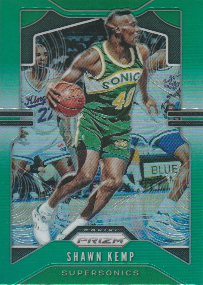 #14 Shawn Kemp - Seattle Supersonics - 2019-20 Panini Prizm - Prizms Green Basketball