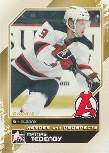 #150 Mattias Tedenby - Albany Devils - 2010-11 In The Game Heroes and Prospects Hockey