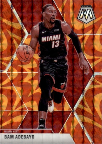 #150 Bam Adebayo - Miami Heat - 2019-20 Panini Mosaic - Reactive Orange Basketball