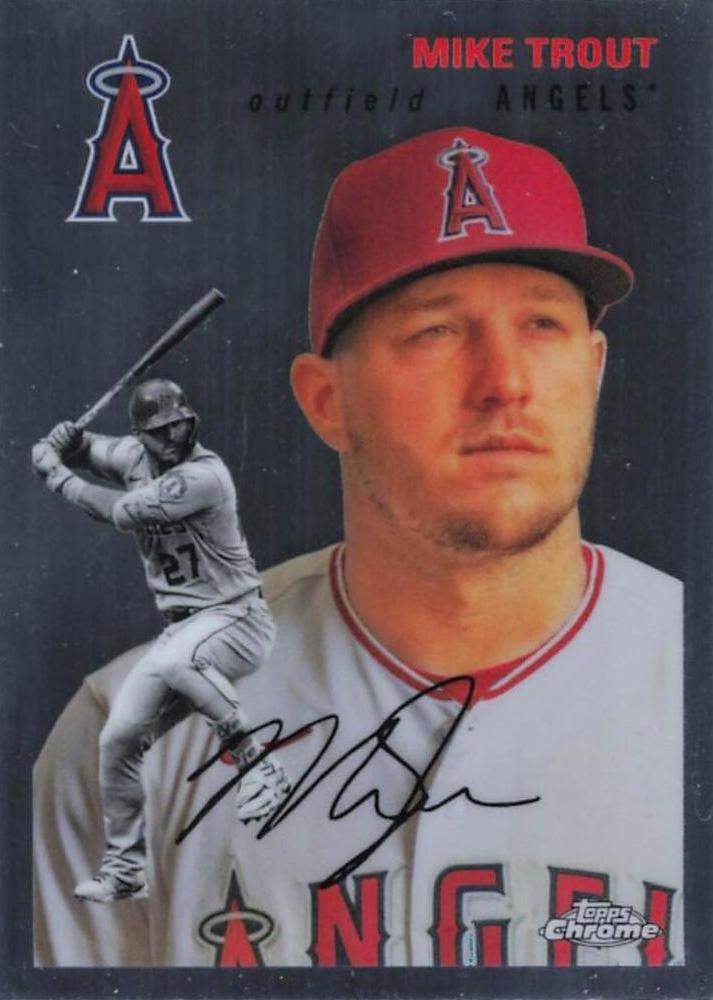 #150 Mike Trout - Los Angeles Angels - 2023 Topps Chrome Platinum Anniversary Baseball