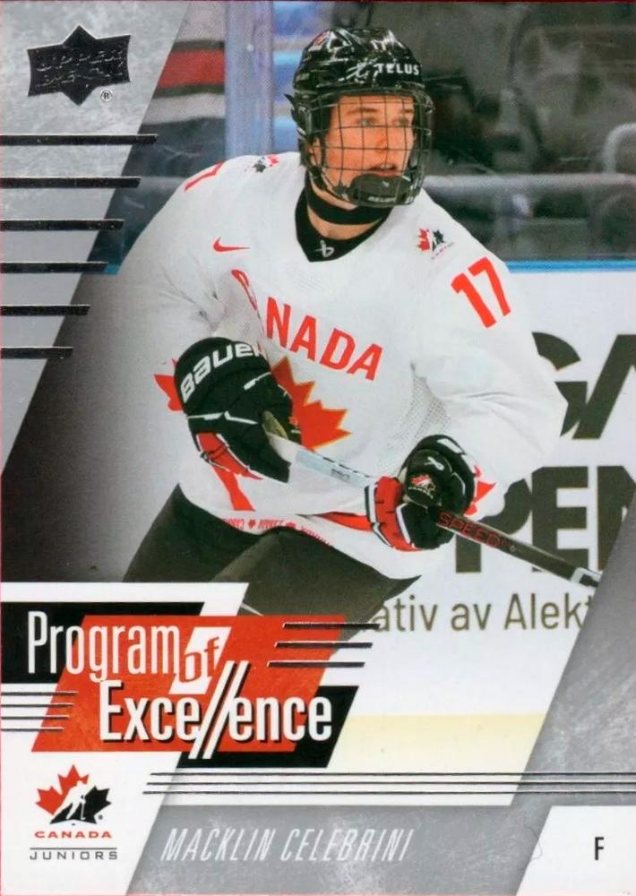 #150 Macklin Celebrini - Canada - 2024 Upper Deck Team Canada Juniors Hockey