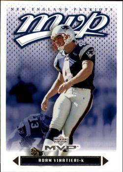#151 Adam Vinatieri - New England Patriots - 2003 Upper Deck MVP Football