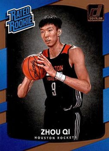 #151 Zhou Qi - Houston Rockets - 2017-18 Donruss Basketball