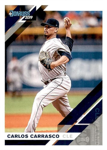 #151 Carlos Carrasco - Cleveland Indians - 2019 Donruss Baseball