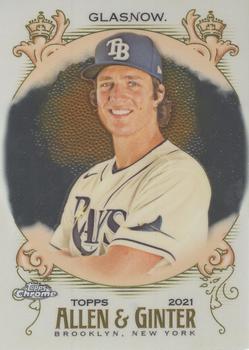 #151 Tyler Glasnow - Tampa Bay Rays - 2021 Topps Allen & Ginter Chrome Baseball
