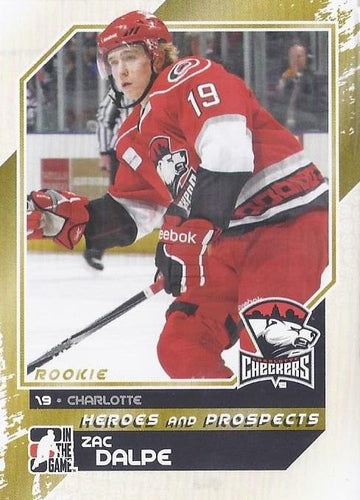 #152 Zac Dalpe - Charlotte Checkers - 2010-11 In The Game Heroes and Prospects Hockey