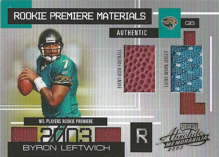 #152 Byron Leftwich - Jacksonville Jaguars - 2003 Playoff Absolute Memorabilia Football